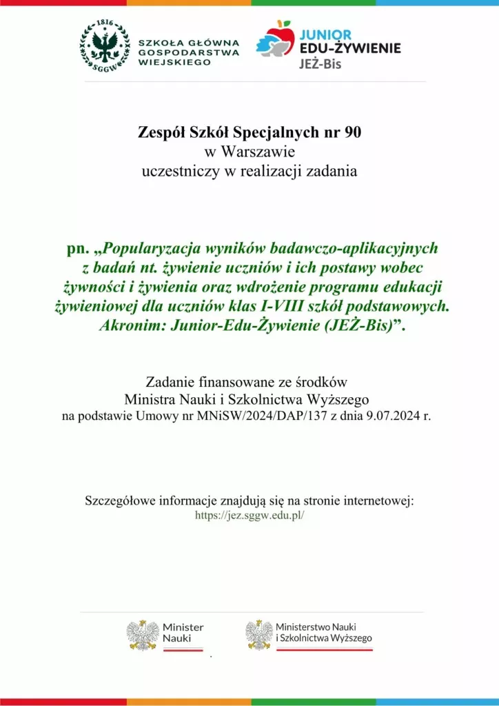 ZSS nr 90 - Program Junior Edu Żywienie Bis