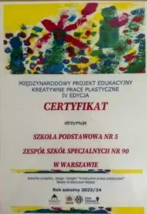 ZSS nr 90 - Kreatywne Prace Plastyczne 2023/24