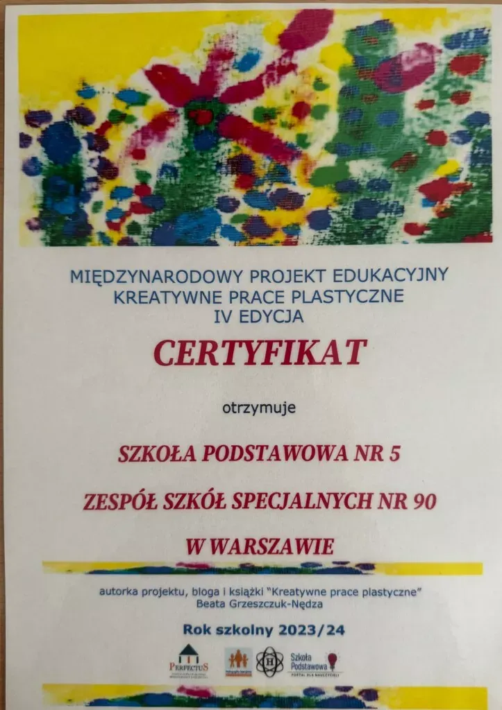 ZSS nr 90 - Kreatywne Prace Plastyczne 2023/24